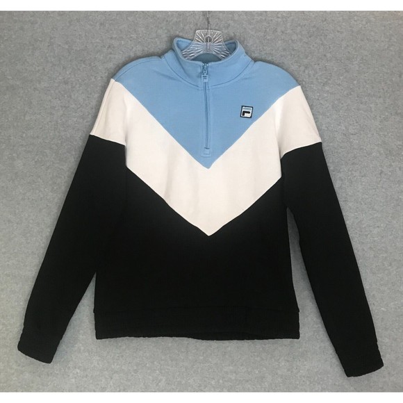 FILA 1/4 Zip Sweater Mens Small Pullover Multicolor Fleece Jacket Activewear - Picture 1 of 6